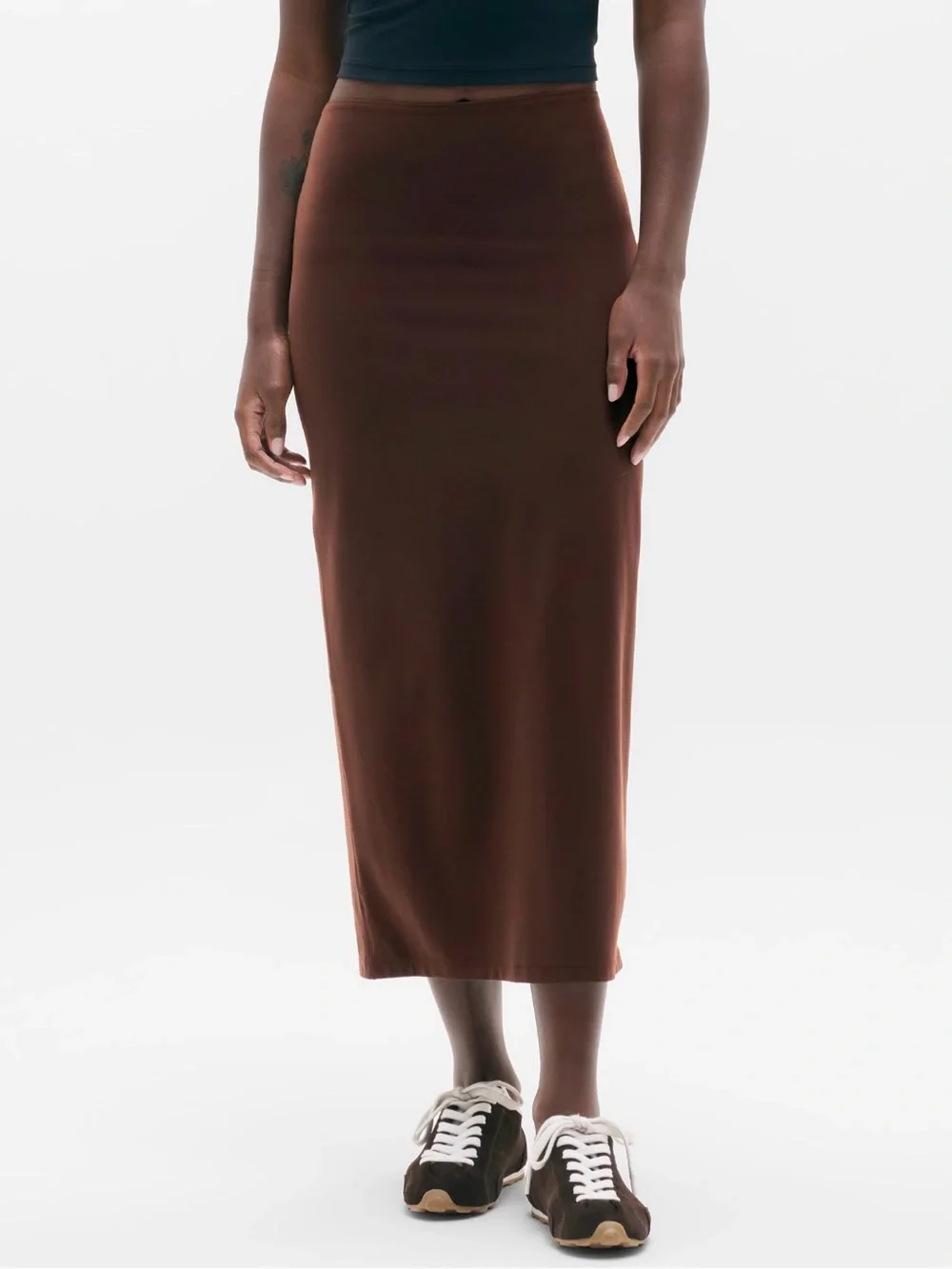 NWT Athleta Be Free Brownstone Maxi Skirt Size XL (#757016)